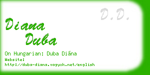 diana duba business card